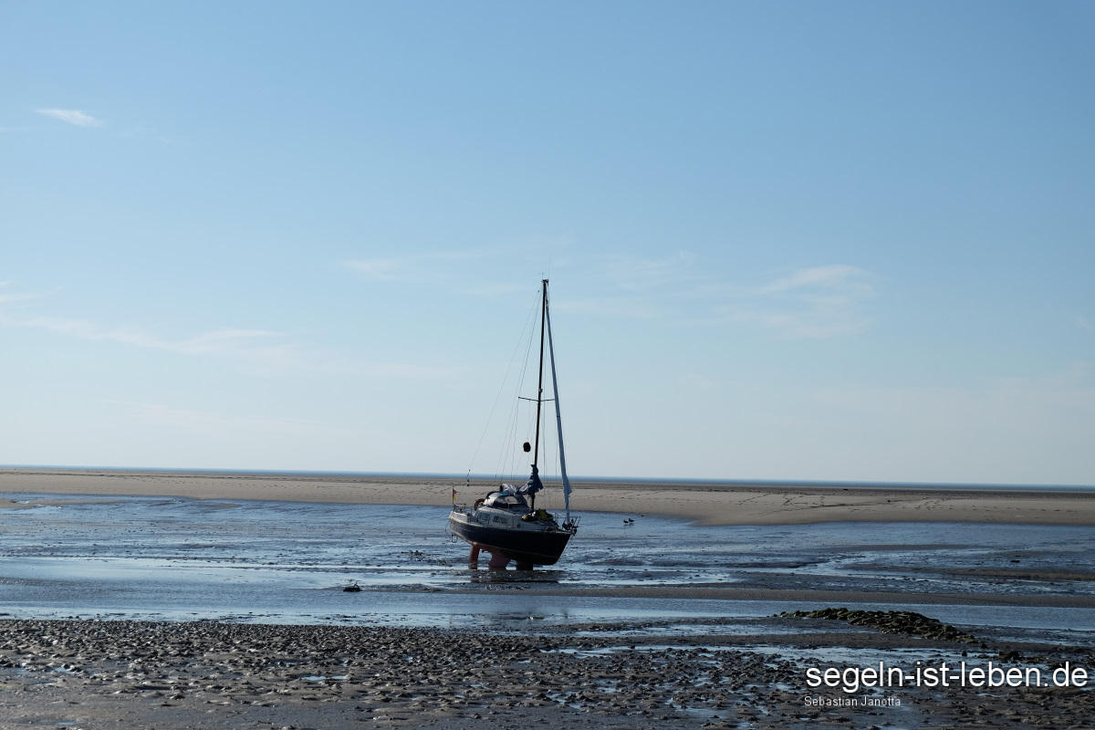 Blaue Lagune Bucht Spiekeroog Segelboot Bea Orca